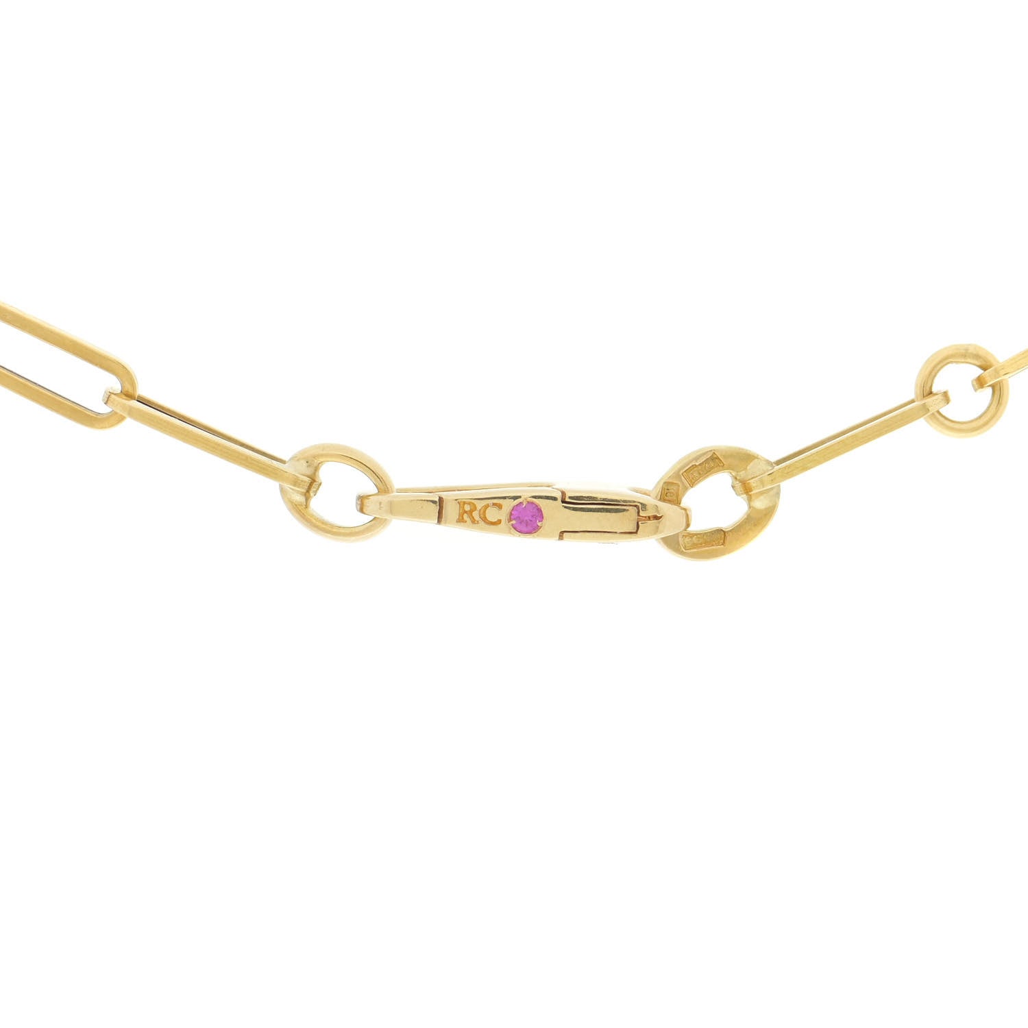 Roberto Coin 18K Yellow Gold Paper Clip Link Necklace 4 of 4