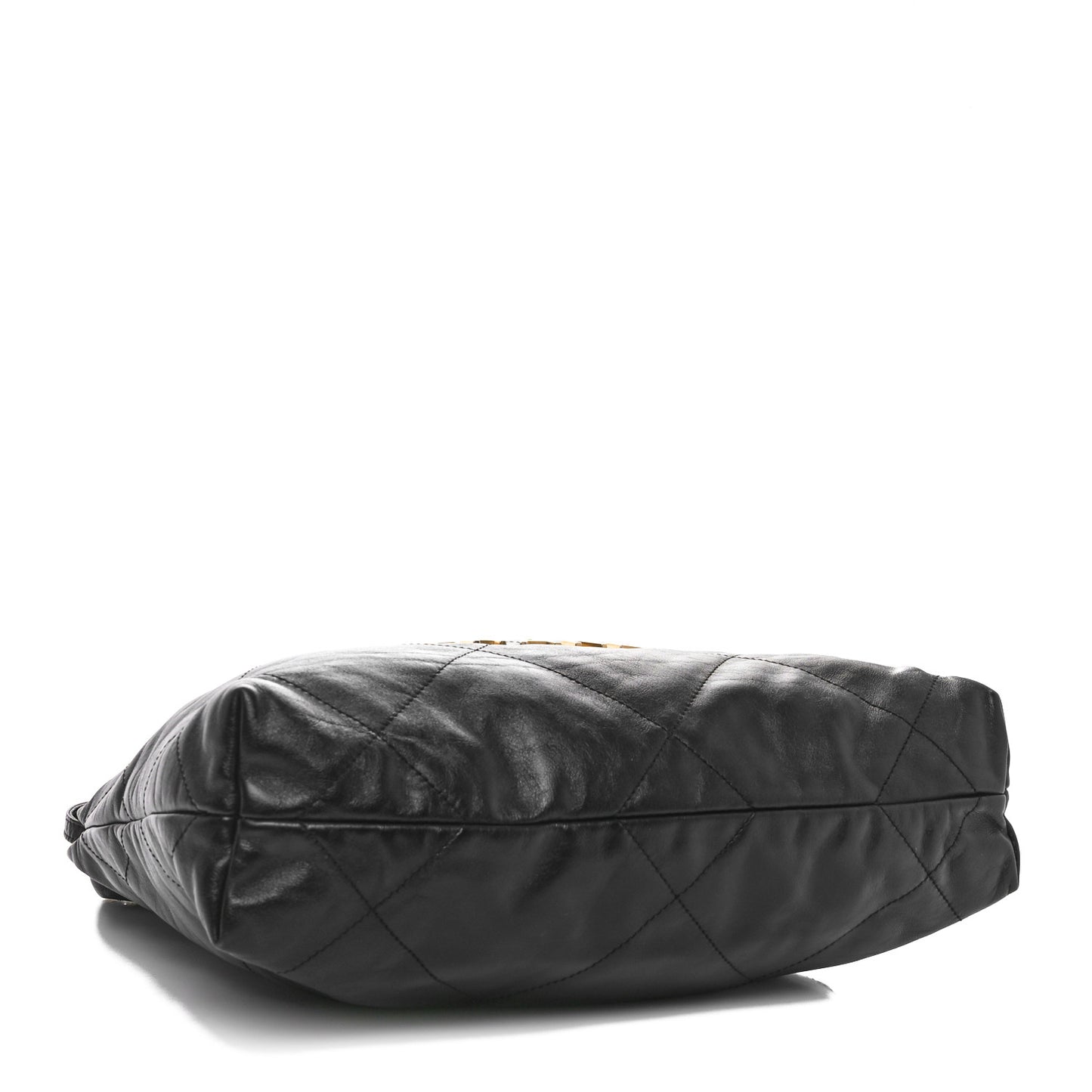 Shiny Calfskin Quilted Small Chanel 22 Black