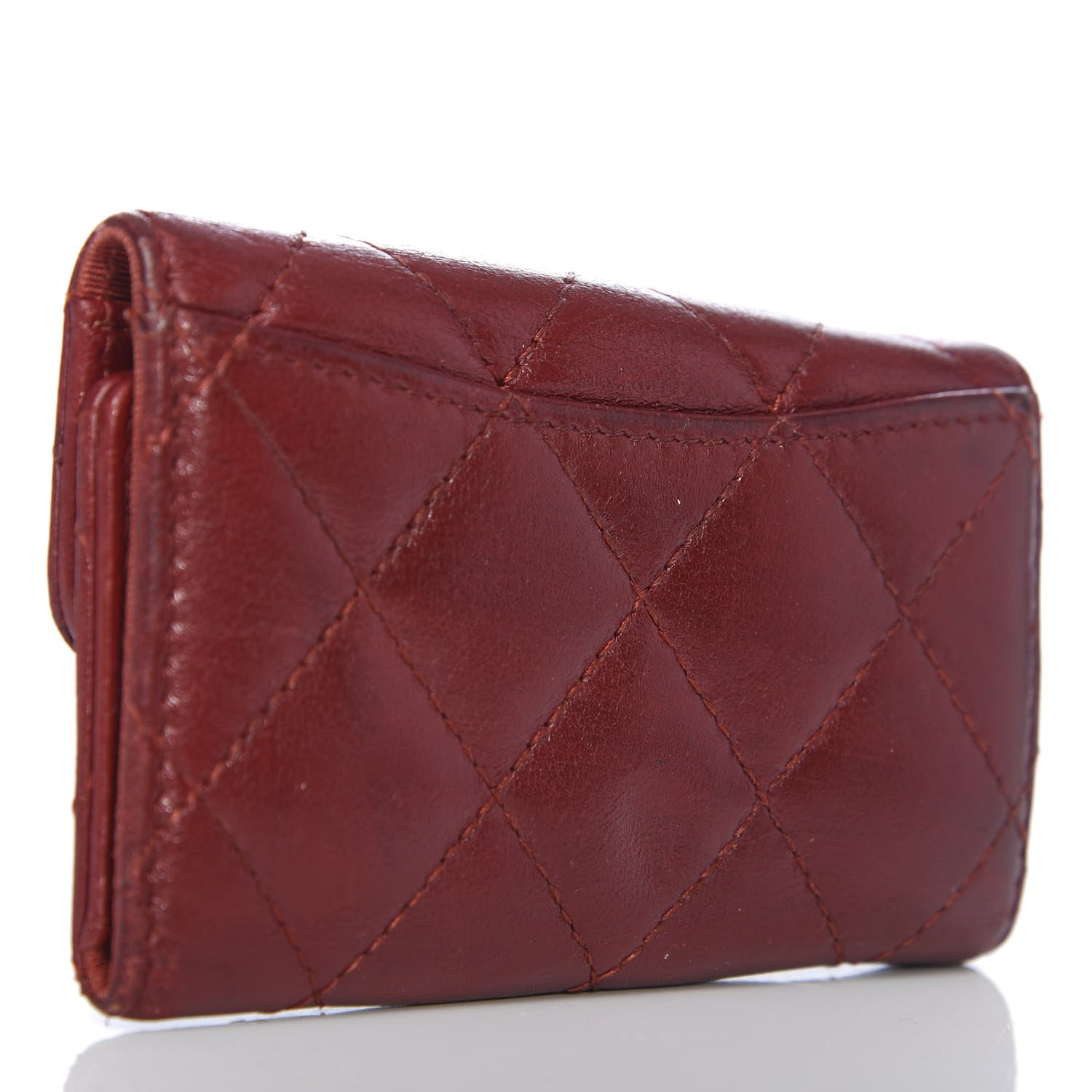 Chanel Lambskin Quilted 6 Key Holder Red 3 of 12