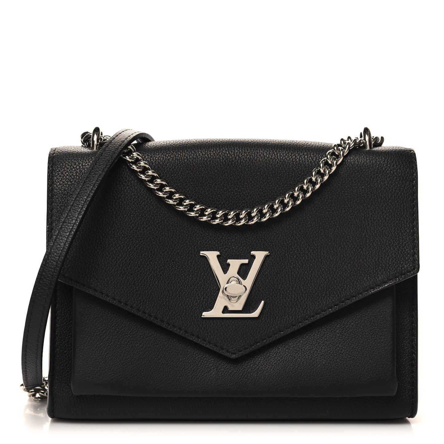 Soft Calfskin Mylockme Chain Bag BB Black