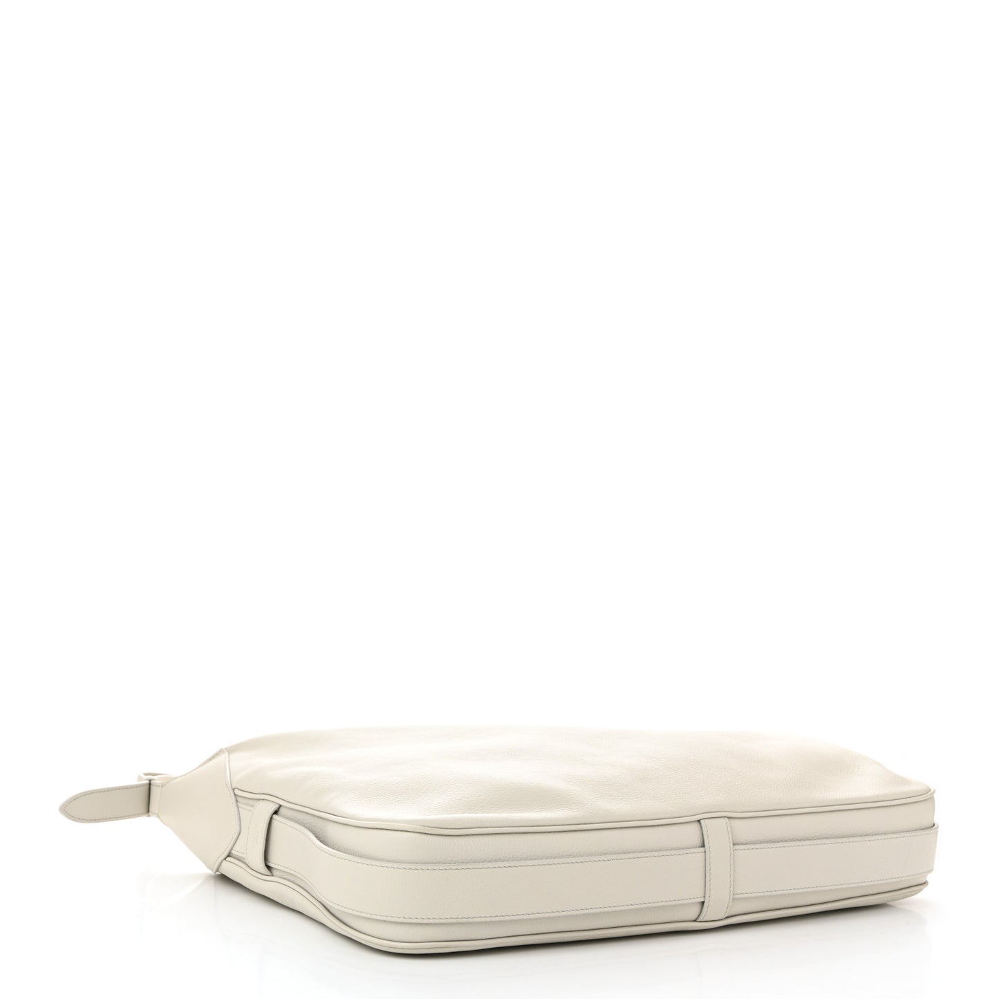 Supple Calfskin Large Romy Shoulder Bag Rice