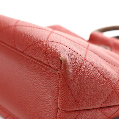 Chanel Caviar Tortoise CC Handle Tote Red 7 of 13