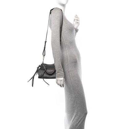 Balenciaga Grained Calfskin Neo Classic Silver Hardware Mini City Dark Grey 2 of 11