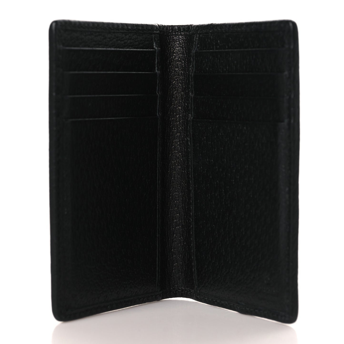 Canvas Monogram Jumbo GG Textured Dollar Calfskin Card Case Black