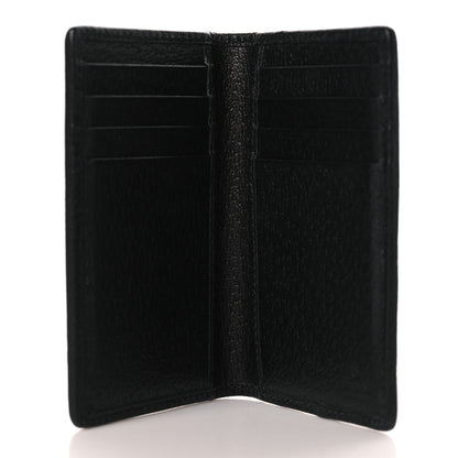Gucci Canvas Monogram Jumbo GG Textured Dollar Calfskin Card Case Black 5 of 6