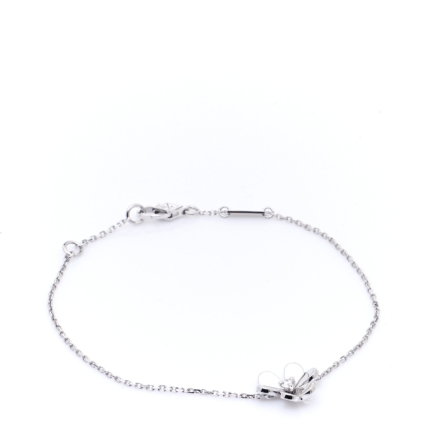 Van Cleef & Arpels 18K White Gold Diamond Mini Frivole Bracelet 1 of 7