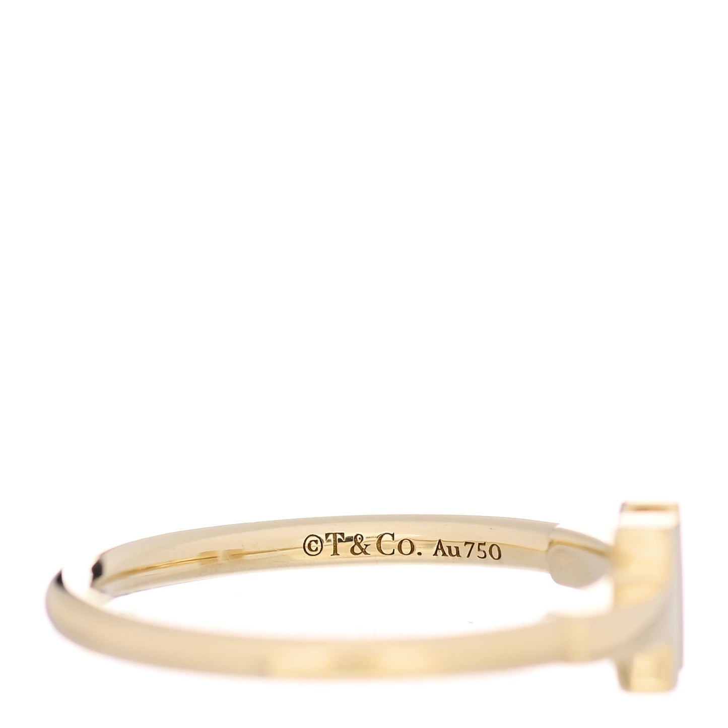 18K Yellow Gold T Wire Ring 54 7