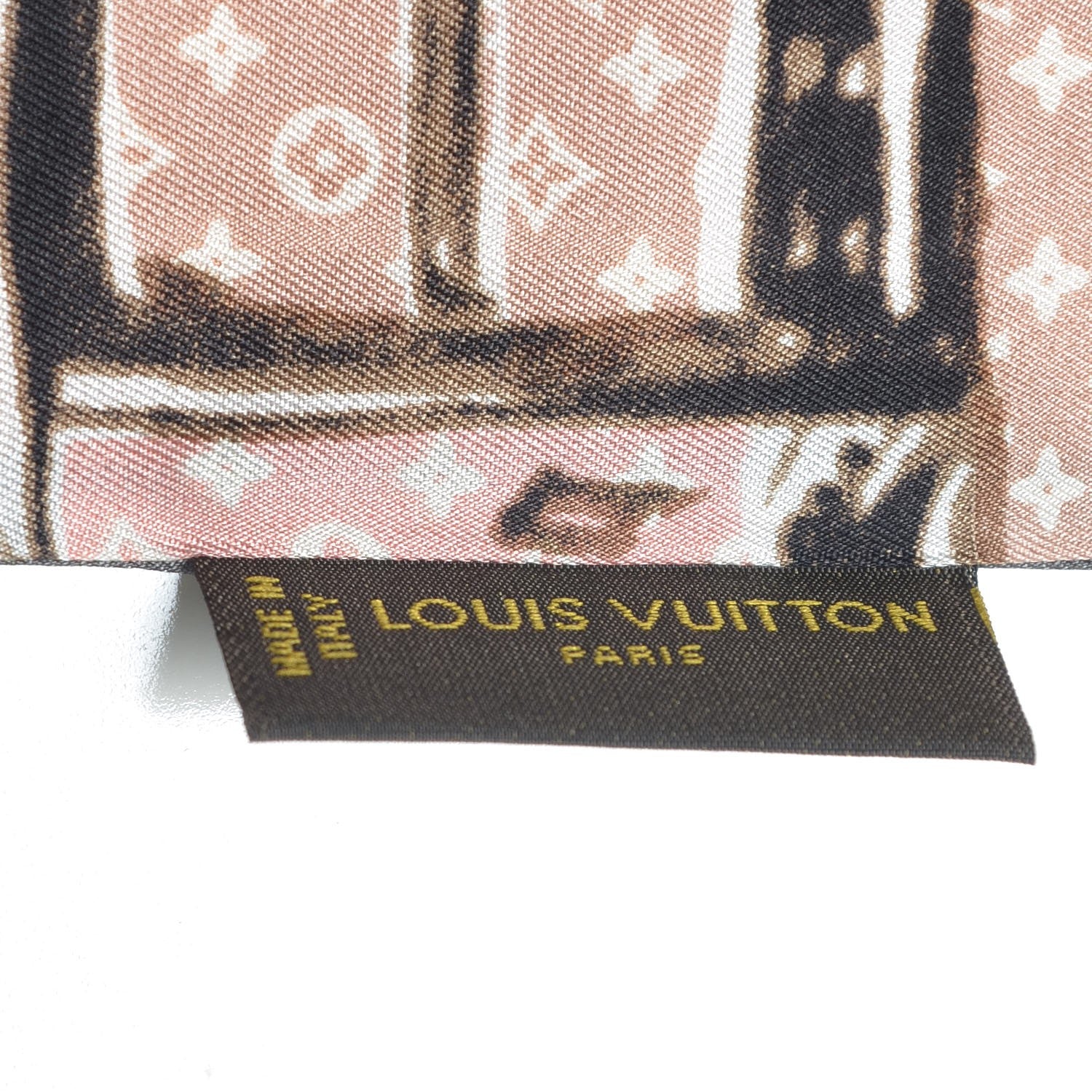 Louis Vuitton Silk Monogram Trunks Bandeau Rose Poudre 5 of 6