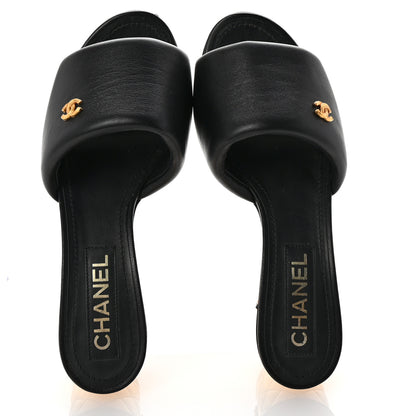 Chanel Lambskin Chain CC Mules 37.5 Black Gold 2 of 10
