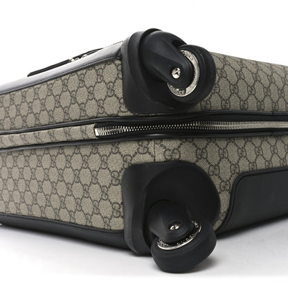 Gucci GG Supreme Monogram Calfskin Carry On Trolley Beige Ebony Black 8 of 9