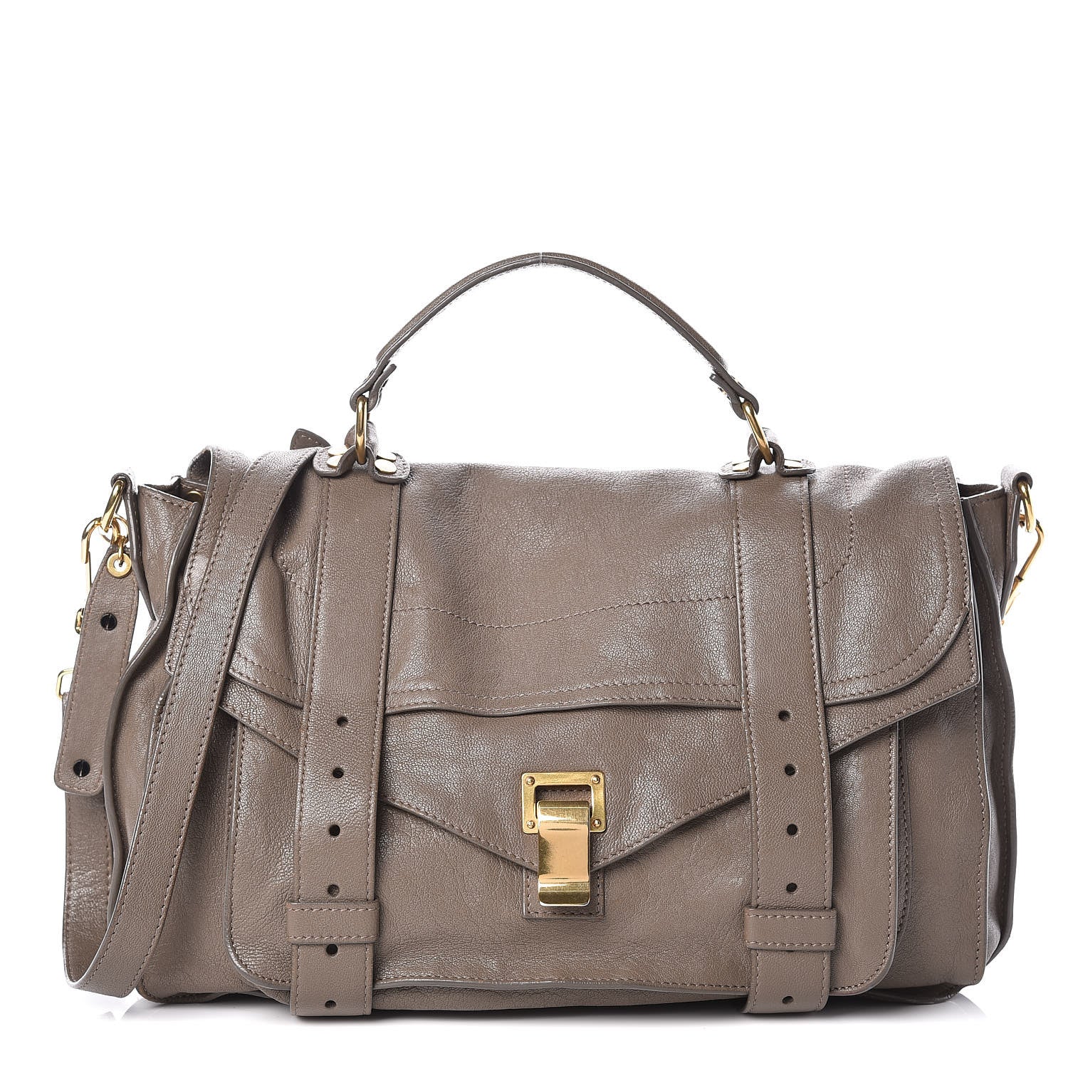 Proenza Schouler Lambskin Medium PS1 Satchel Smoke 1 of 10