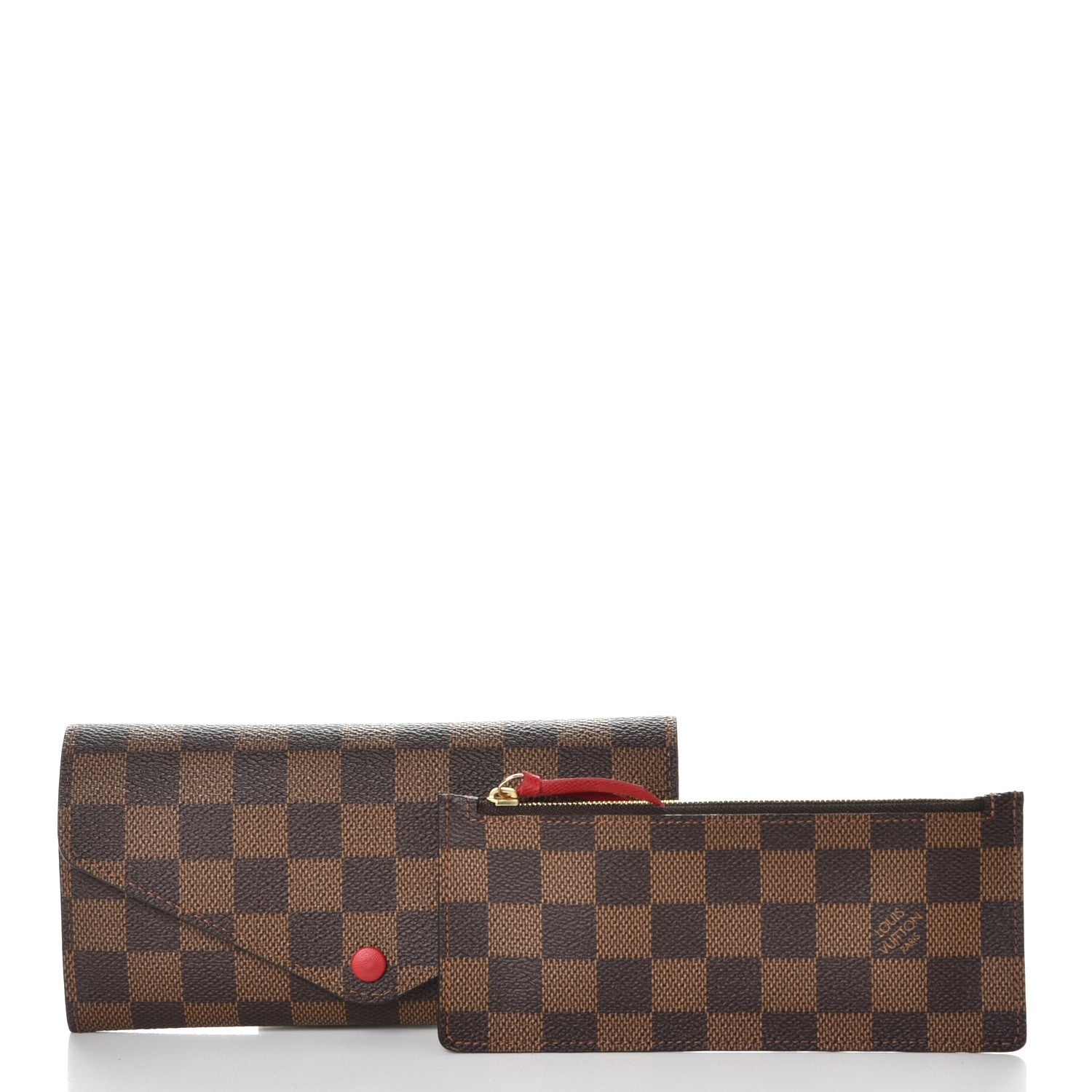 Louis Vuitton Damier Ebene Josephine Wallet Red 3 of 12