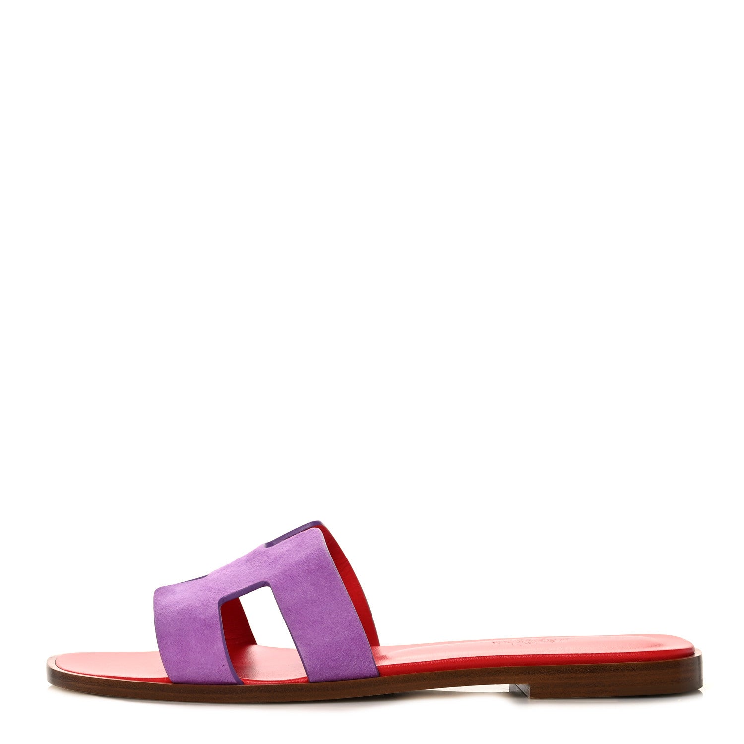 Hermes Suede Goatskin Oran Sandals 38 Violet Parme 1 of 9