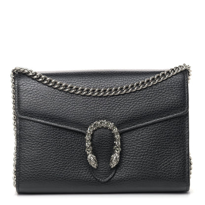 Gucci Calfskin Mini Dionysus Chain Wallet Black 1 of 6