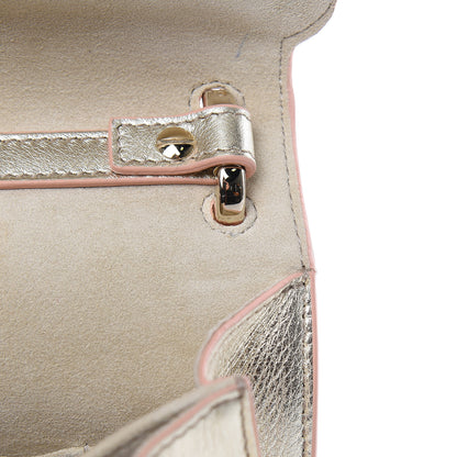 Fendi Vitello Catalan Mirror Scalloped Multi Studded Small Kan I Shoulder Bag Champagne 10 of 11
