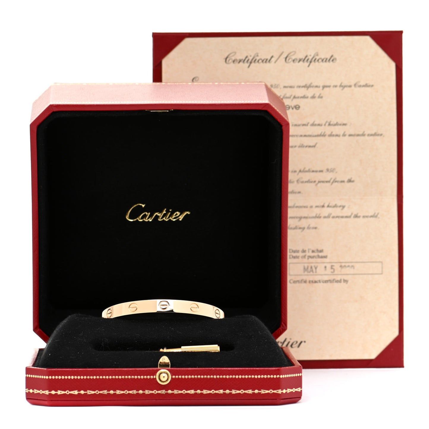 18K Yellow Gold LOVE Bracelet 16