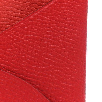 Hermes Epsom Verso Calvi Card Case Rouge Tomate Rose Jaipur 8 of 8