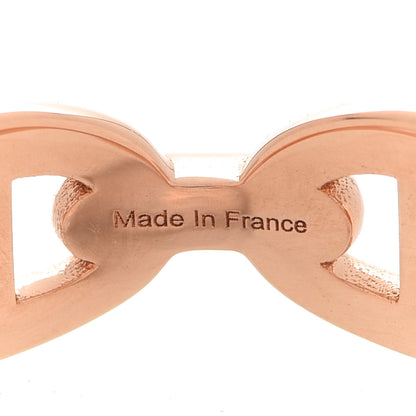 Hermes 18K Rose Gold PM Chaine D'Ancre Enchainee Ring 55 7.25 5 of 9
