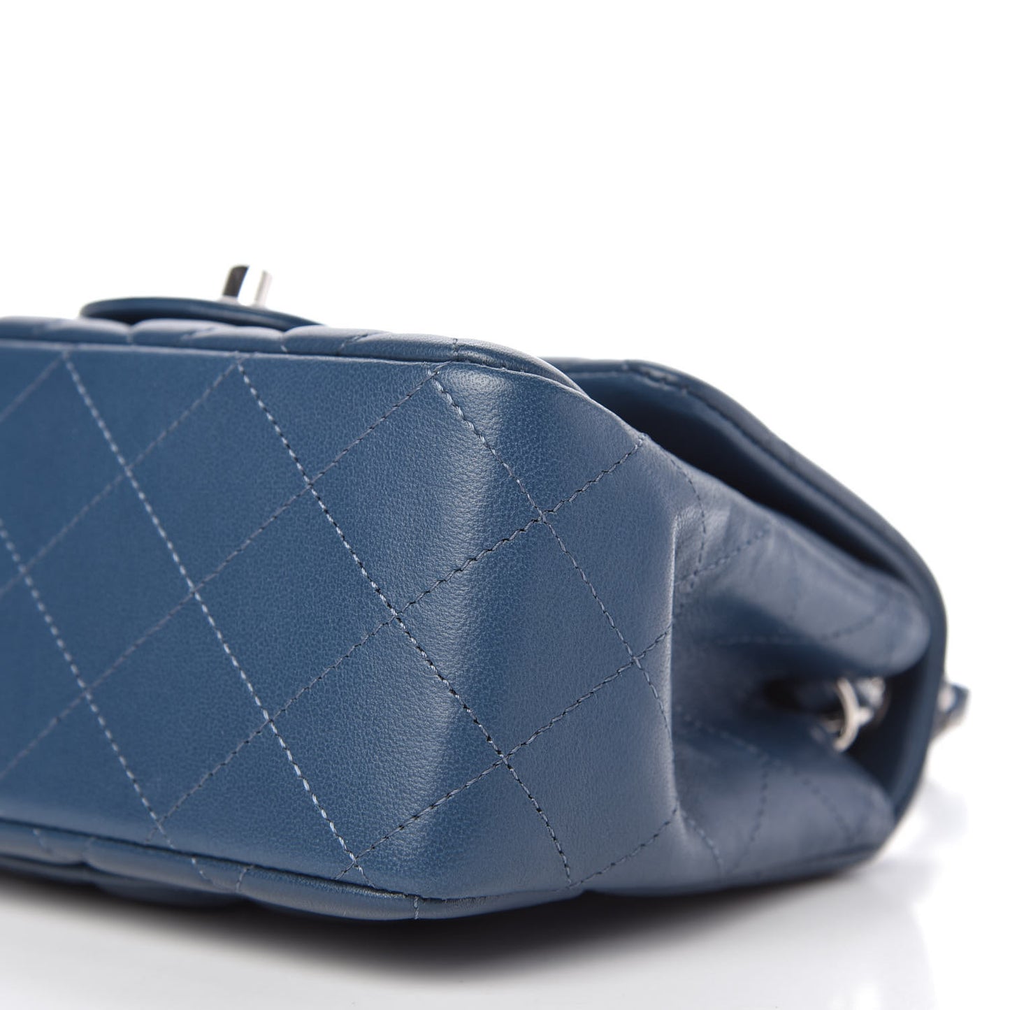 Lambskin Quilted Mini Square Flap Blue