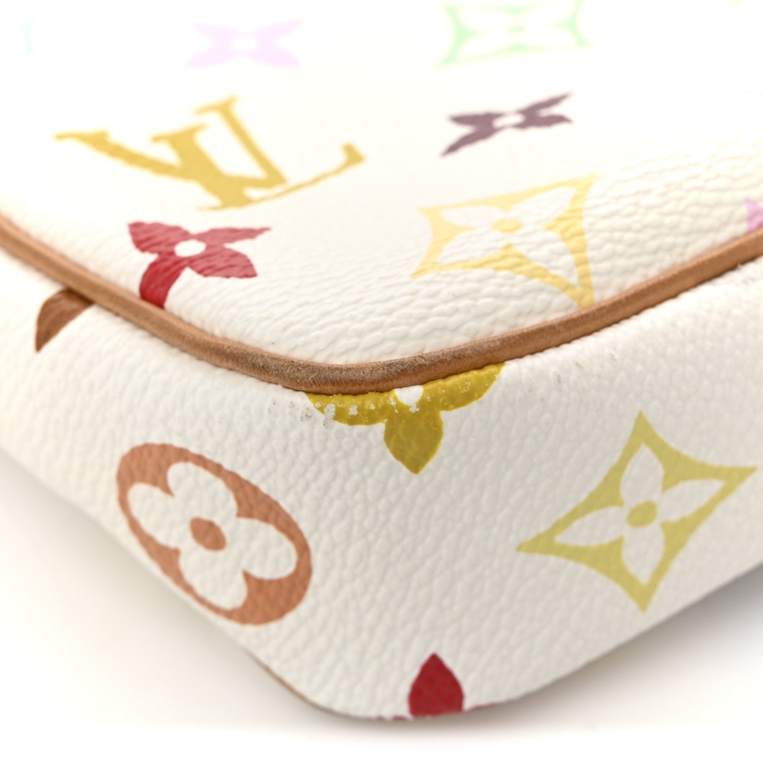 Louis Vuitton Monogram Multicolor Pochette Accessories White