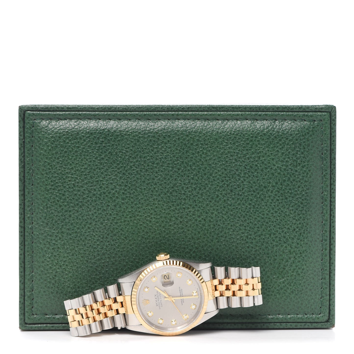 Stainless Steel 18K Yellow Gold Diamond 36mm Oyster Perpetual Datejust Watch Slate Jubilee 16233