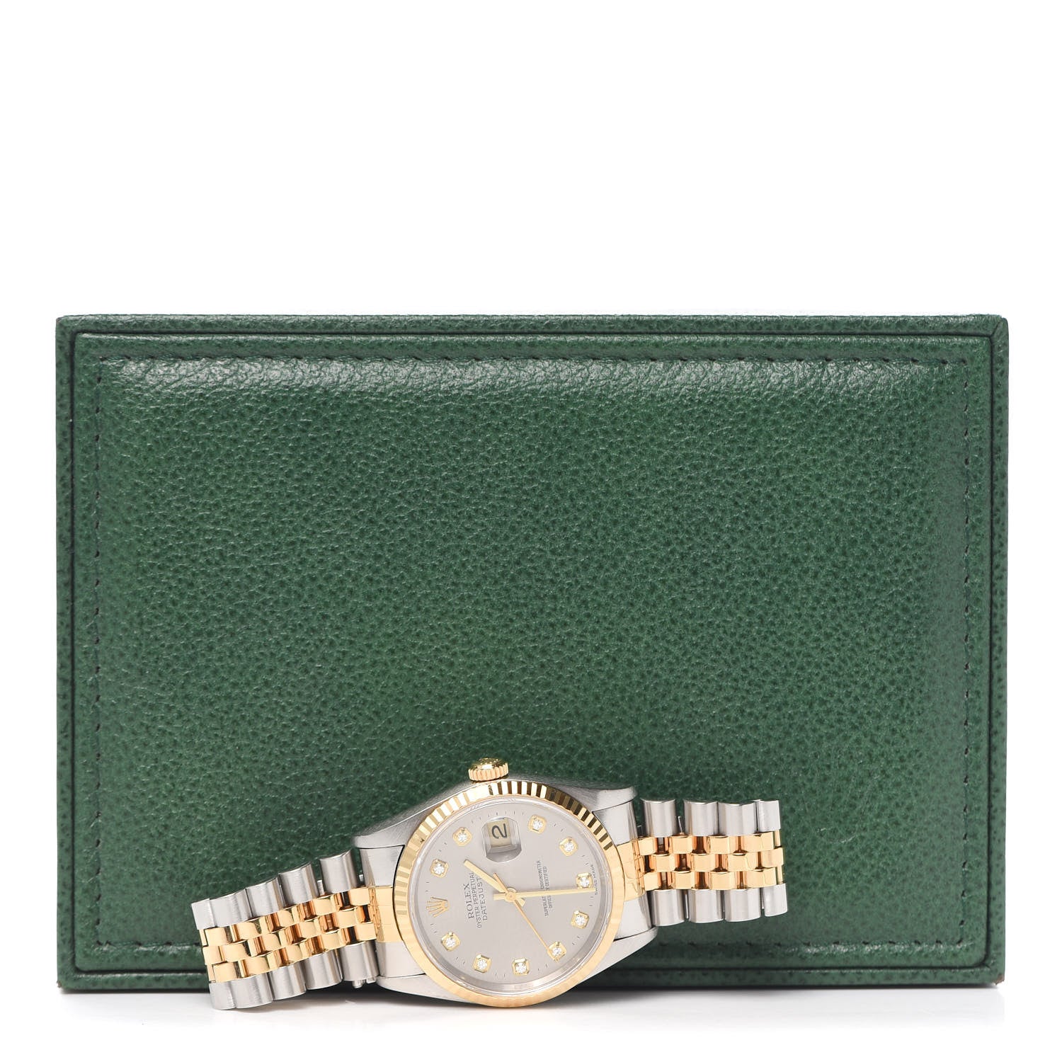 Rolex Stainless Steel 18K Yellow Gold Diamond 36mm Oyster Perpetual Datejust Watch Slate Jubilee 16233 5 of 5