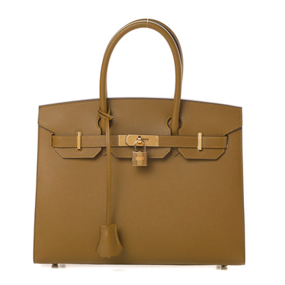 Hermes Madame Calfskin Birkin Sellier 30 Bronze Dore 1 of 11
