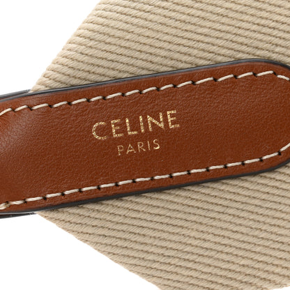 Celine Jacquard Wool Logo Short Strap Beige White 4 of 5