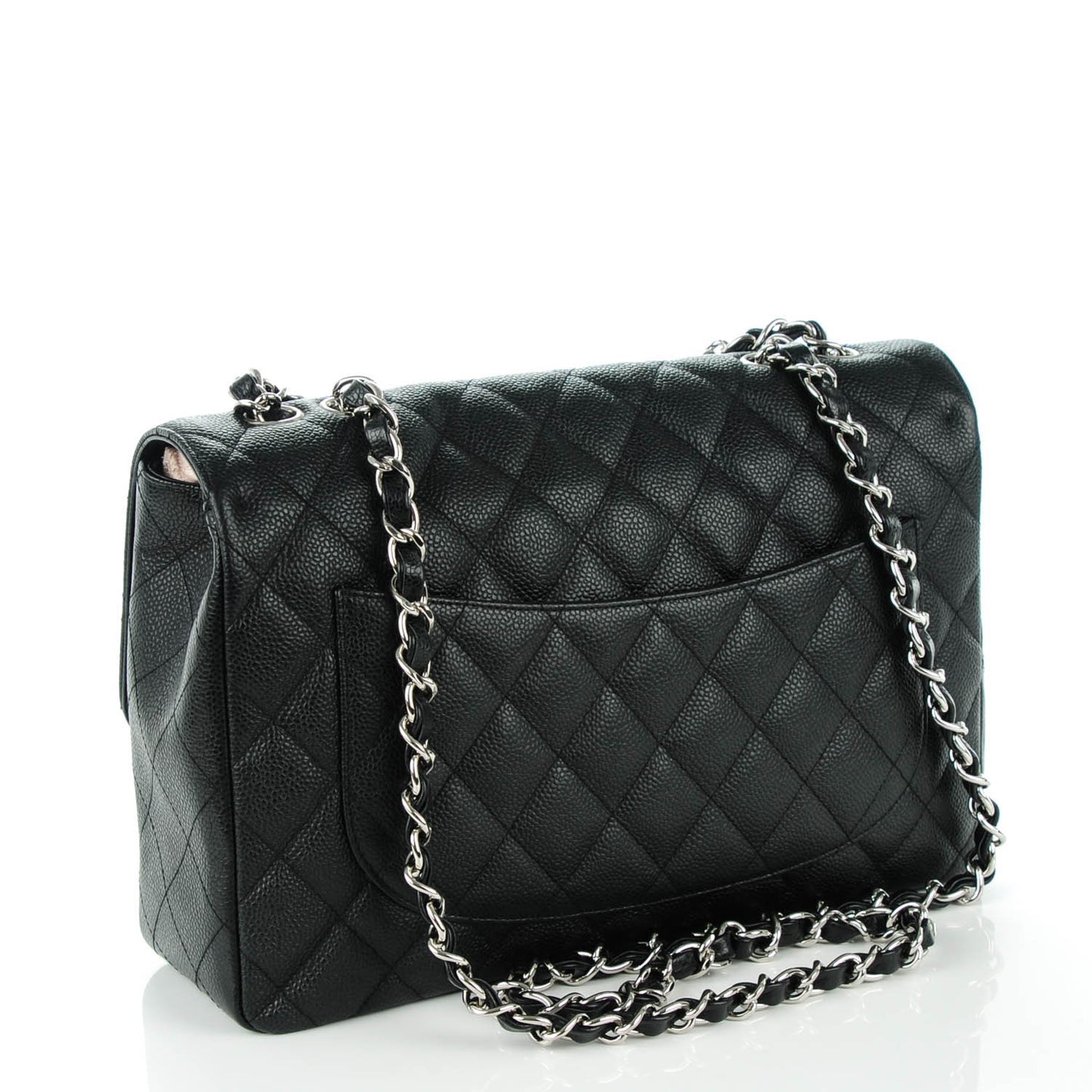 Caviar Quilted Jumbo Single Flap Black