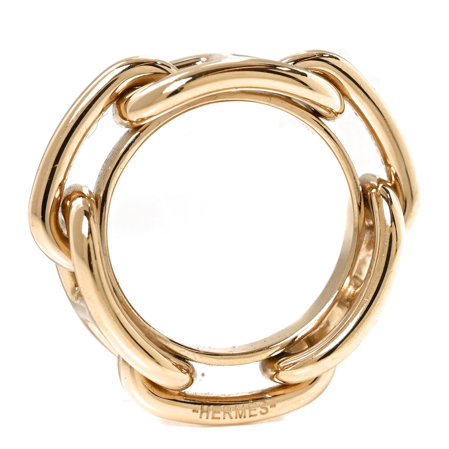 Hermes Permabrass Regate Scarf Ring Gold 5 of 7
