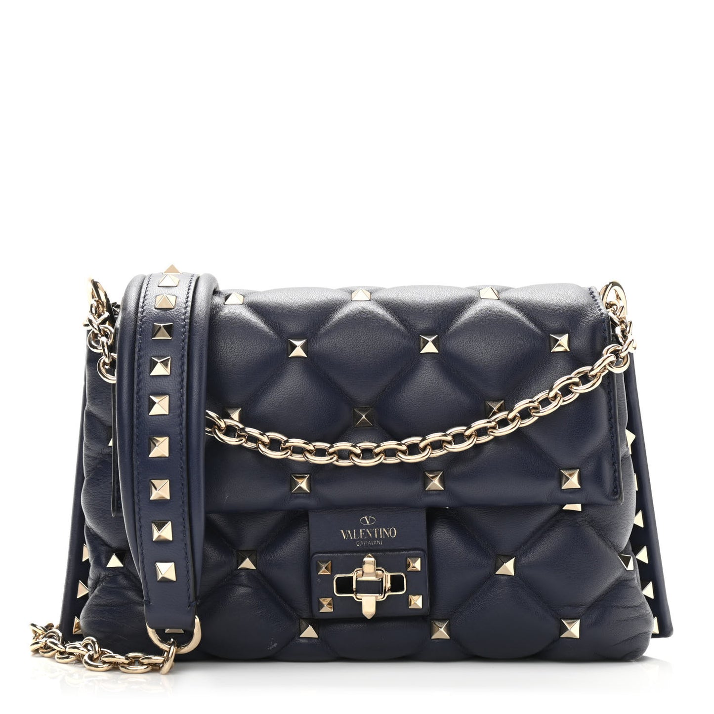 Nappa Small Candystud Crossbody Navy