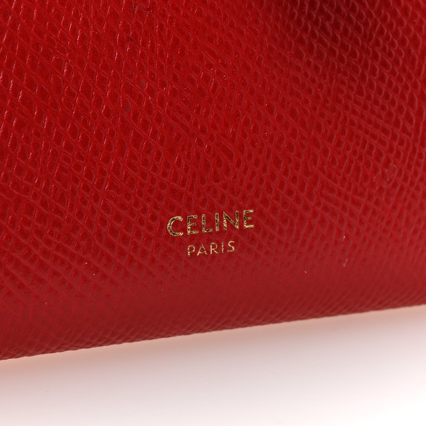 Grained Calfskin Medium Multifunction Strap Wallet Coquelicot