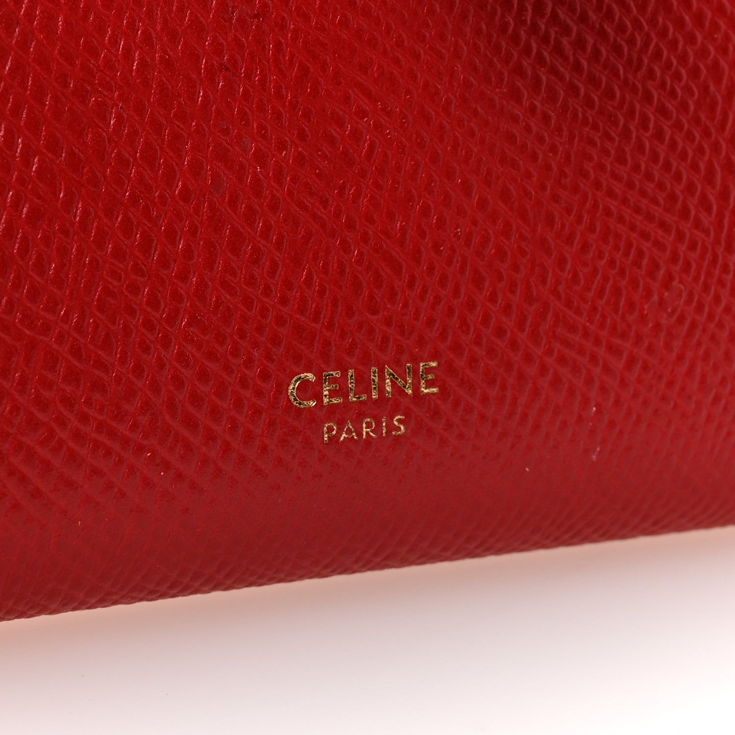 Celine Grained Calfskin Medium Multifunction Strap Wallet Coquelicot 6 of 8