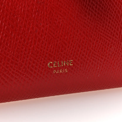 Celine Grained Calfskin Medium Multifunction Strap Wallet Coquelicot 6 of 8