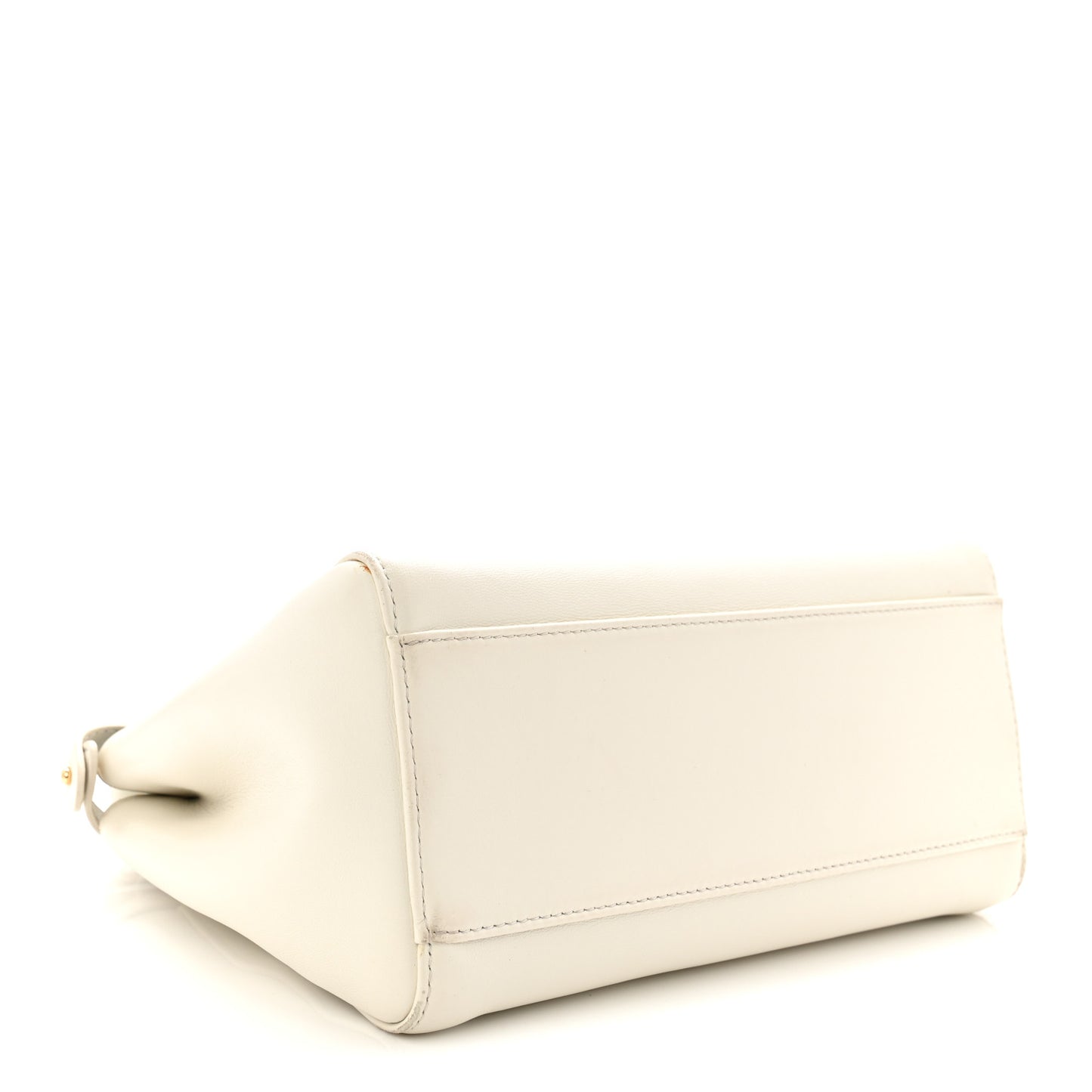 Nappa Vitello Gingham Printed Mini Peekaboo Iconic Satchel White Ice Light Blue