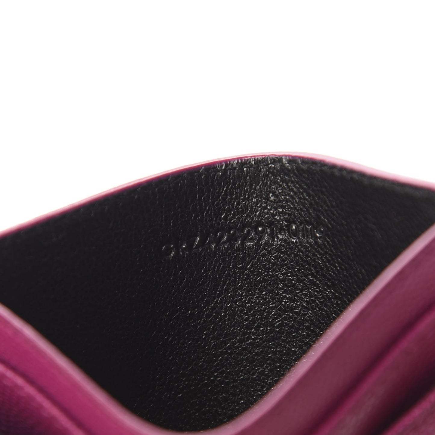 Grain De Poudre Matelasse Chevron Monogram Credit Card Case Dark Grape