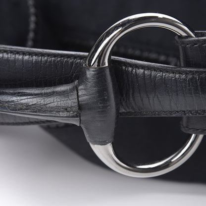 Gucci Monogram Large Horsebit Chain Hobo Black 11 of 12