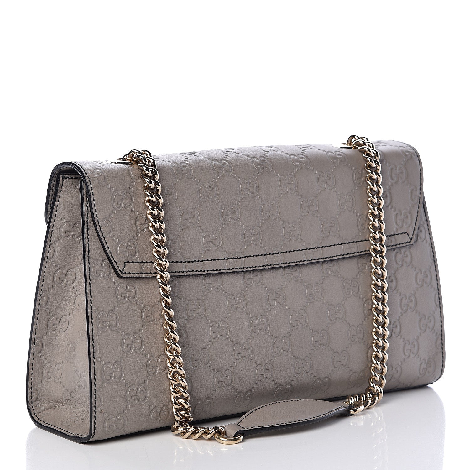 Gucci Soft Guccissima Medium Emily Chain Shoulder Bag Storm Grey 3 of 14