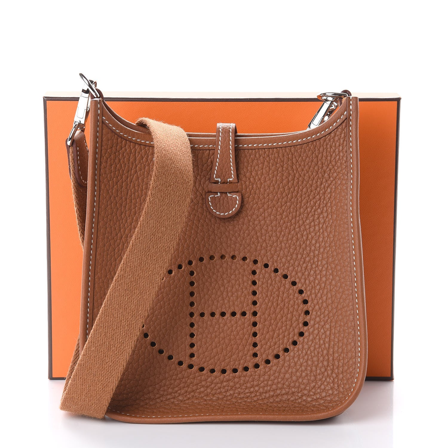 Hermes Taurillon Clemence Evelyne TPM Gold 11 of 11