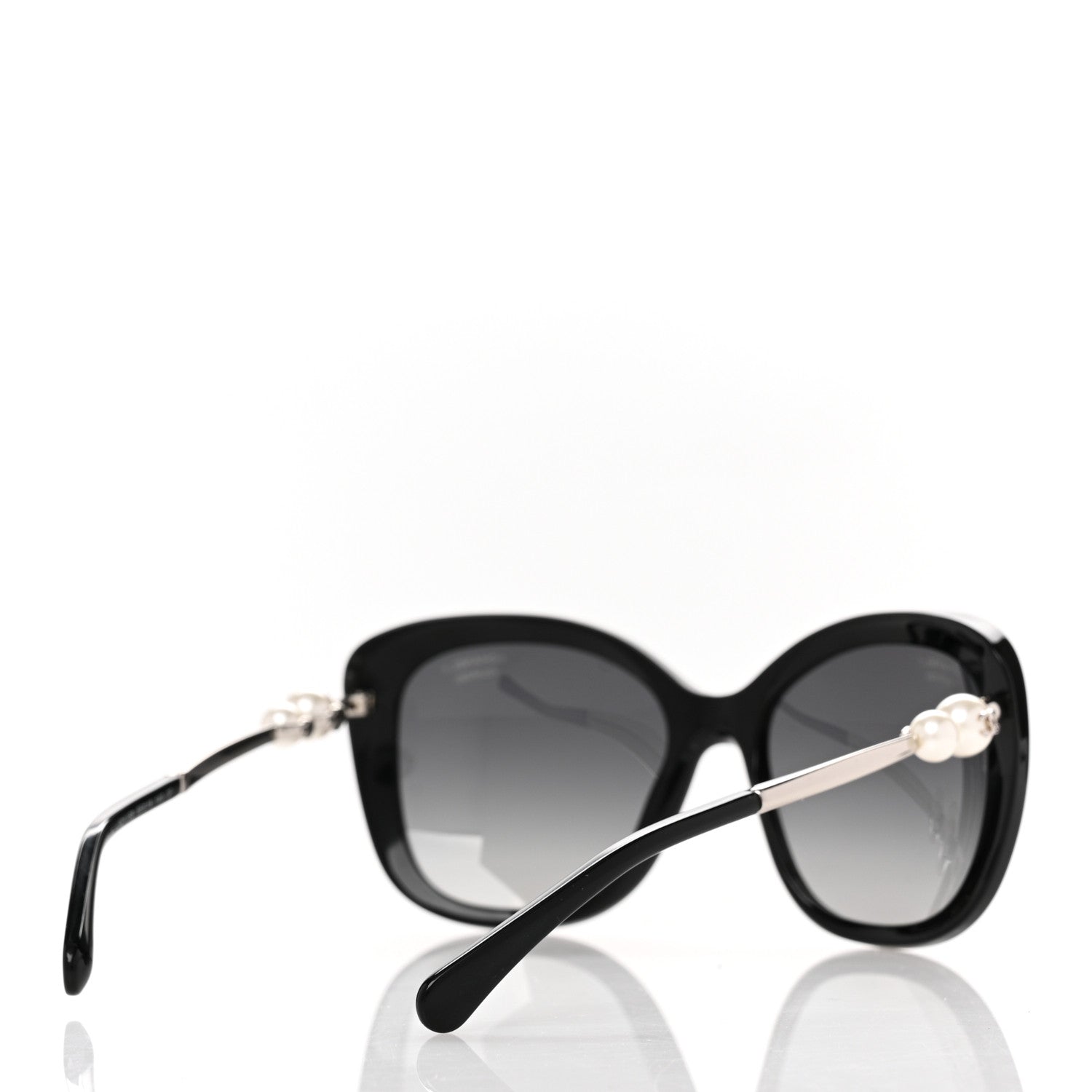 Chanel Acetate Butterfly Winter Pearl Sunglasses 5339-H Black 4 of 8