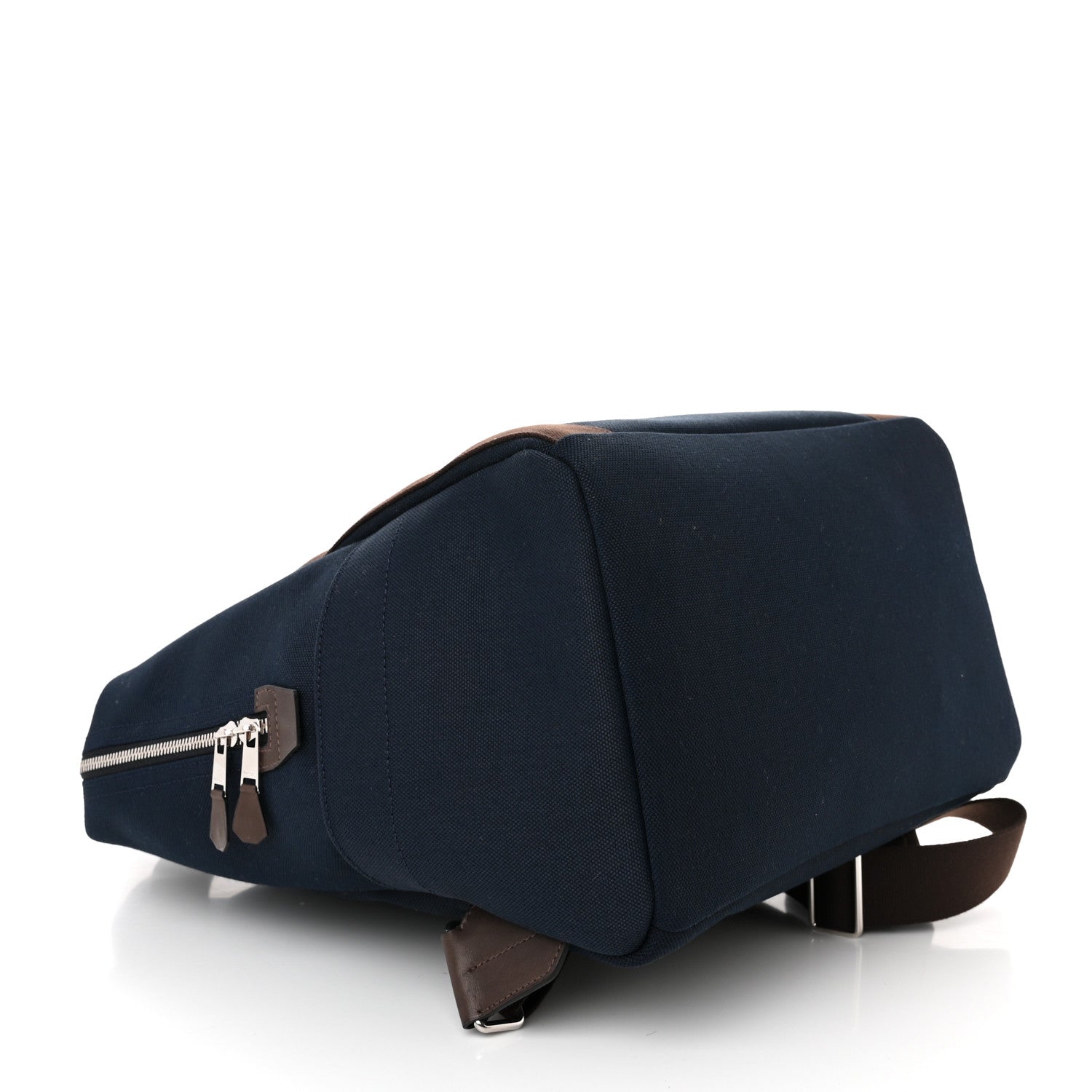 Hermes Toile Groom School Backpack Bleu Navy Feu 4 of 9