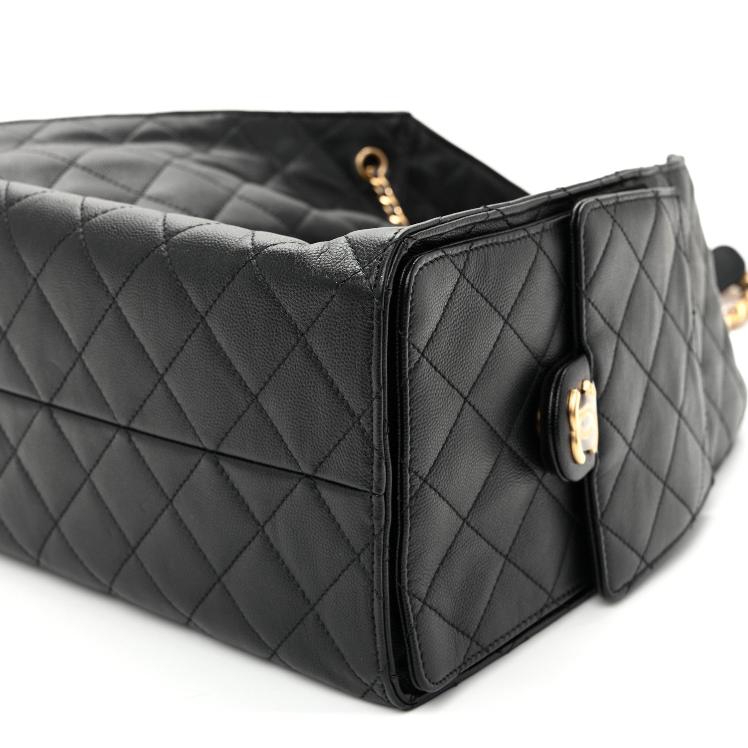 Chanel Caviar Quilted Medium Chanel 25 Handbag Black 11 of 12
