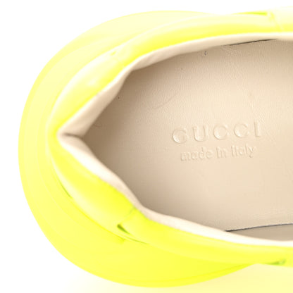 Gucci Calfskin Womens Rhyton Sneakers 37.5 Yellow Fluo 8 of 11