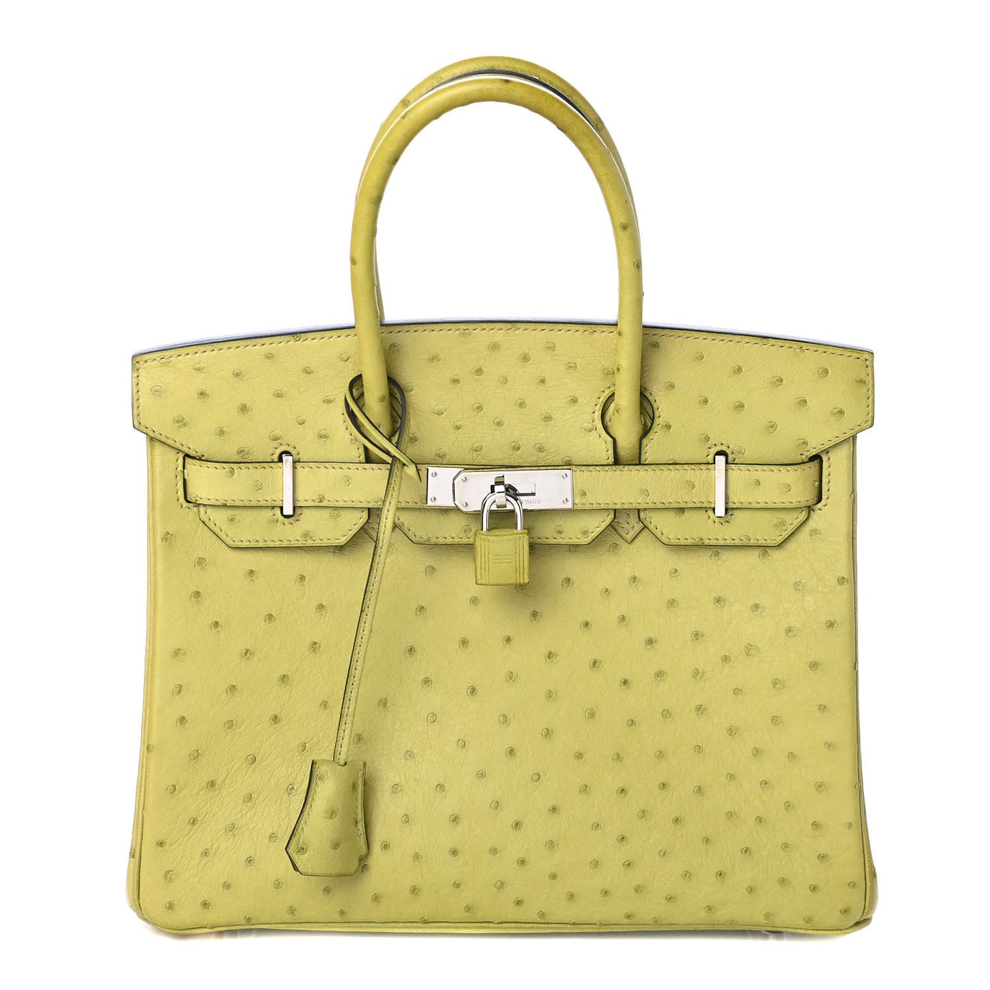 Ostrich Birkin 30 Vert Anis