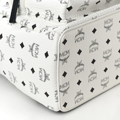 MCM Visetos Studded Medium Stark M Backpack White 8 of 9