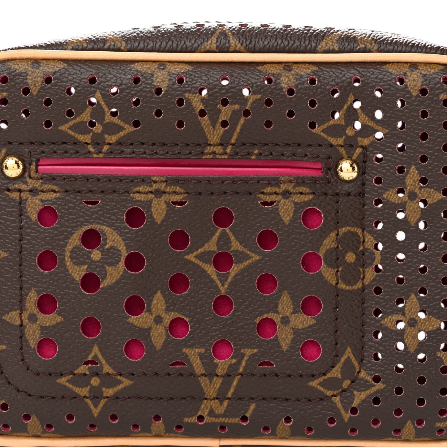 Monogram Perforated Mini Trocadero Fuchsia