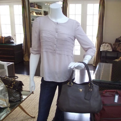 Prada Leather Logo Satchel Brown 2 of 12