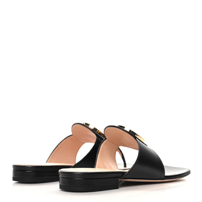 Gucci Calfskin Cachemire Blondie 15mm Thong Sandals 35.5 Black 5 of 8
