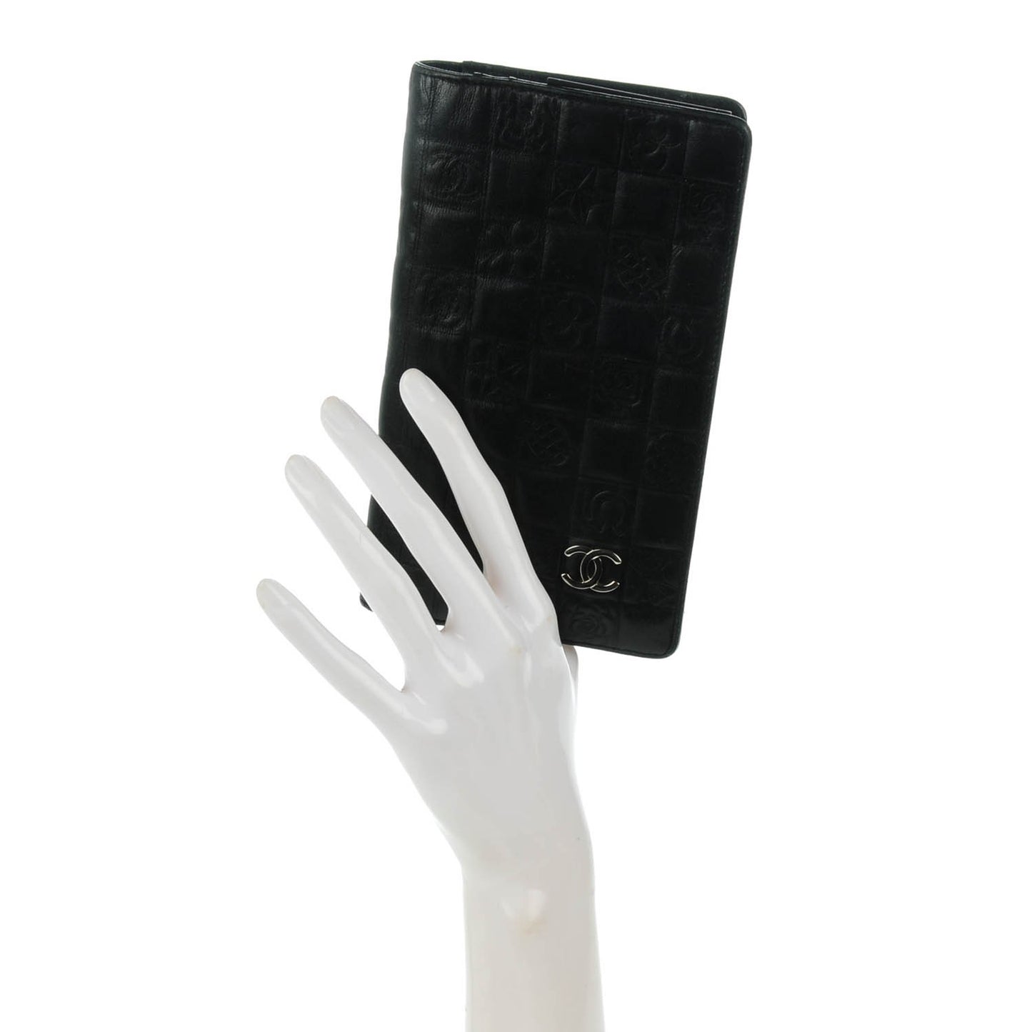 Calfskin Precious Symbols Yen Wallet Black