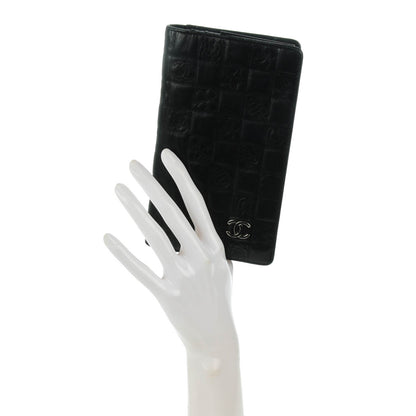 Chanel Calfskin Precious Symbols Yen Wallet Black 2 of 8